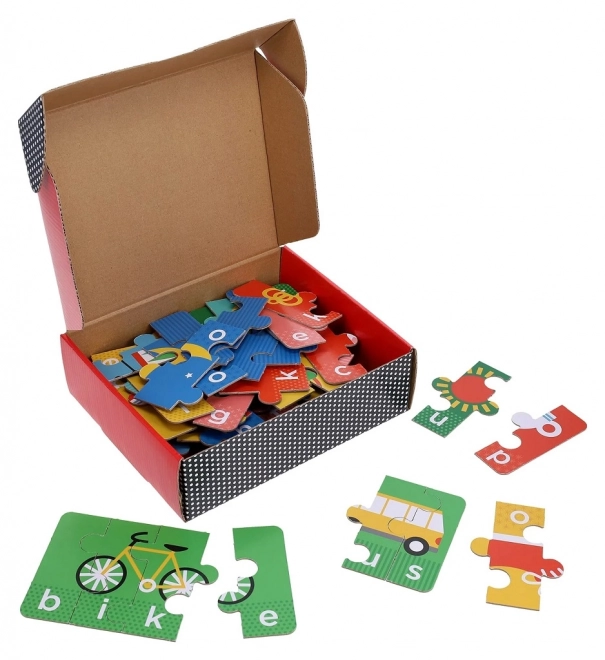 Petit Collage Mijn eerste letterpuzzel met voorwerpen