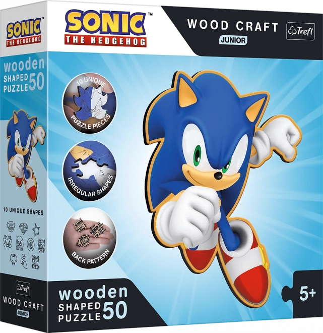 Houten puzzel Sonic 50 stukjes