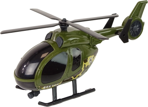 Helikopter met draaiende rotor