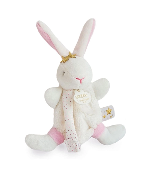 Doudou Speeltje met speenhouder konijn 15 cm