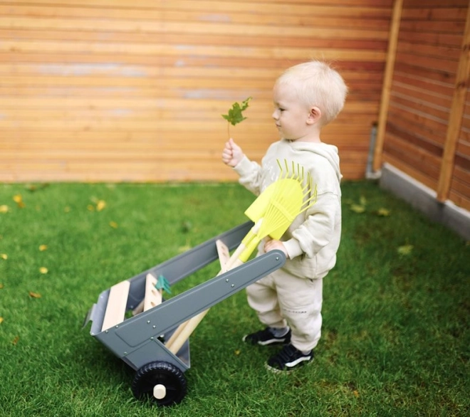 Metal Garden Cart with Tools