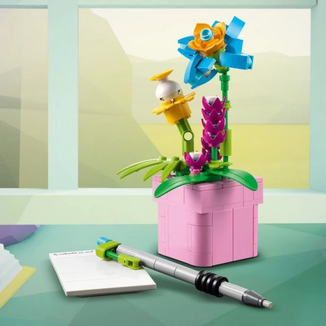 Kit de construction pour enfants - Machine à écrire avec fleurs LEGO Creator 3 en 1