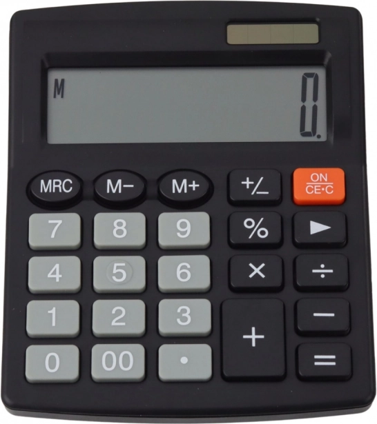 Calculatrice de bureau à grand écran noire