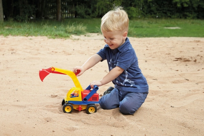 Graafmachine-speelgoedauto met figuur 32cm