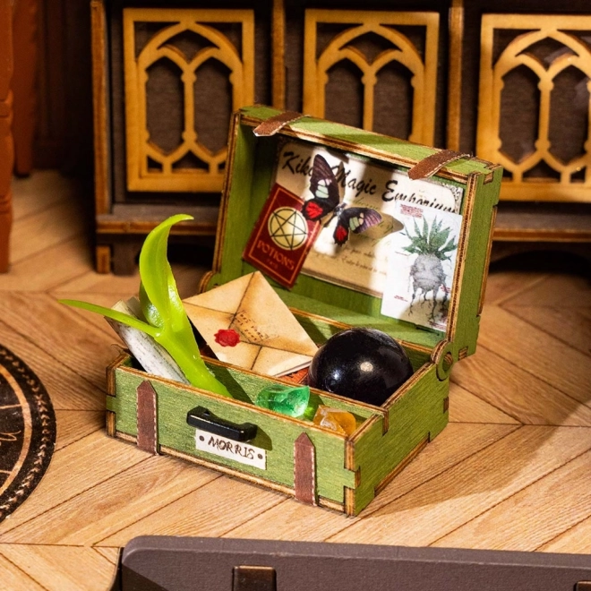 Miniatuurmodel van een tovenaarswerkplek