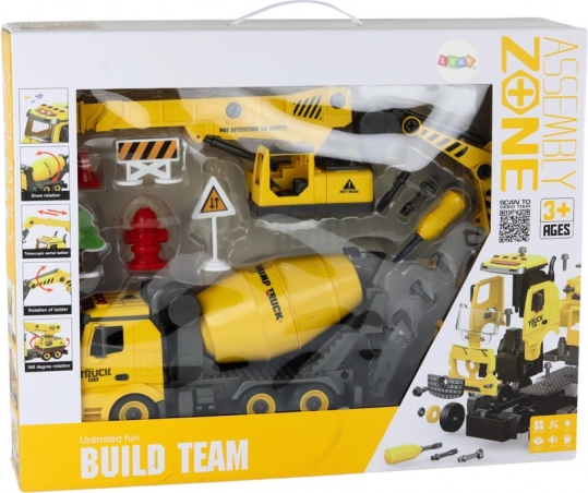 3 construction machines in one set