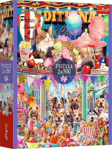 Puzzle 2x500 – Furry Friends TREFL