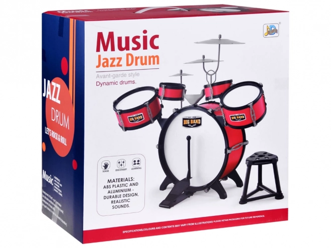 Kinder drumstel Big Band met drum en bekkens