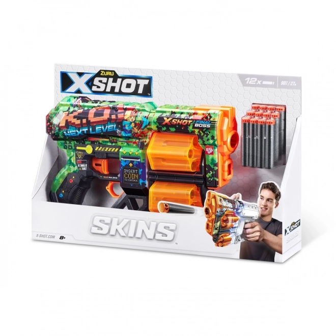 X-Shot Skins Dread Blaster with 12 Darts, Version B