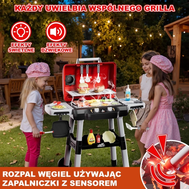Kinderbarbecue Grill met LED lichten, 31-delige set Woopie