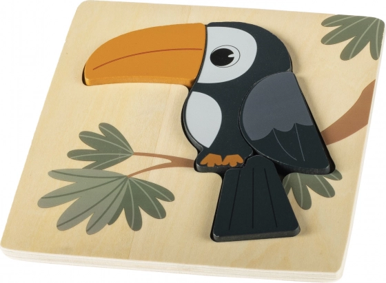 Wooden puzzle small, Toucan