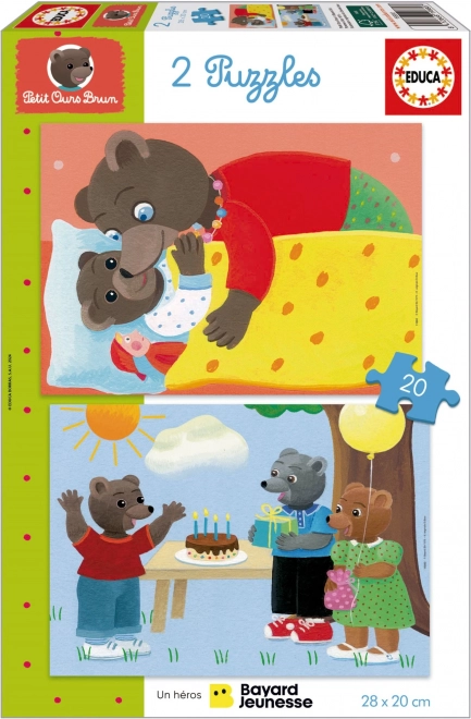 EDUCA Puzzle Petit Ourson 2x20 pièces