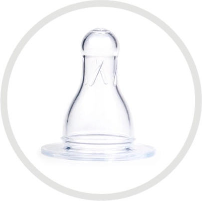 Comfortable silicone teat