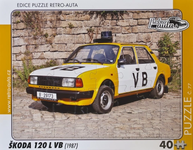 Puzzel RETRO-AUTO’S ŠKODA 120 L VB (1987) – 40 stukjes