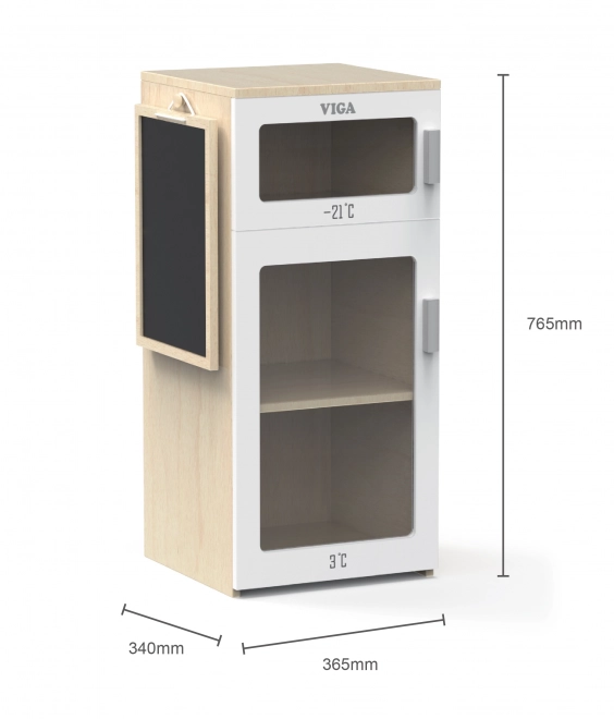 Holzkühlschrank Viga mit Kreidetafel