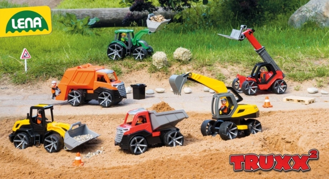 Auto Truxx 2 vrachtwagen kunststof kiepwagen 26cm met figuur 27x15x16cm 24m+