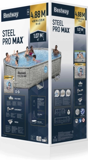Self-supporting Pool Bestway Power Steel Swim Vista 427 x 250 x 100 cm