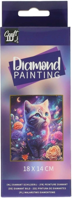 Diamond Painting Kitten 14x18 cm