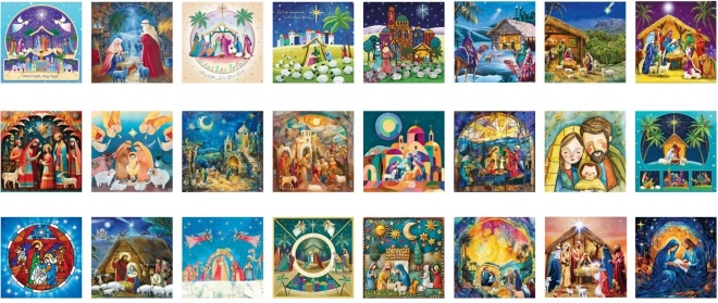 EUROGRAPHICS Puzzel Adventskalender: Geboorte van Jezus 24x50 stukken