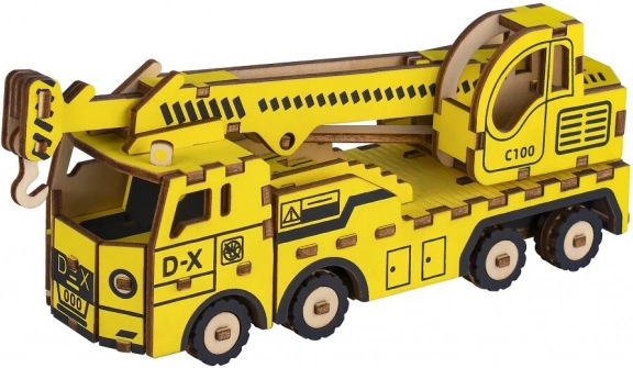 Woodcraft Wooden 3D Puzzle Crane Truck