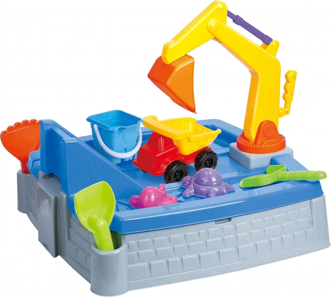 Draagbare zandbak WOOPIE Kasteel met 9 accessoires
