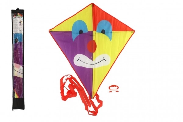 Vliegende clownvlieger nylon 78x88cm in stoffen zak 11x90x2cm