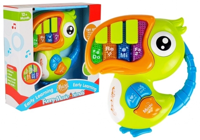 Kinderklavier Papagei grün