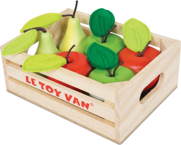 Le Toy Van wooden crate with apples and pears