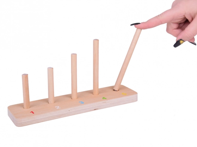 Colorful Wooden Pyramid Animal Blocks Educational Toy