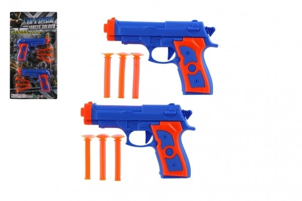 Twee pistolen met zuignapkogels - 15 cm