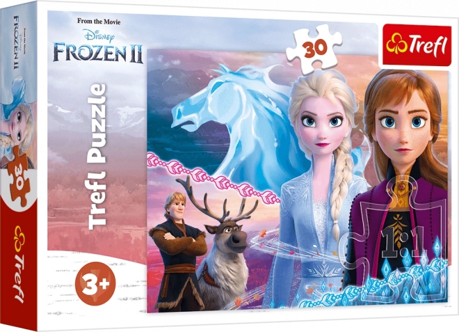 Puzzel 30 stukjes - Moed van zussen - Disney Frozen 2
