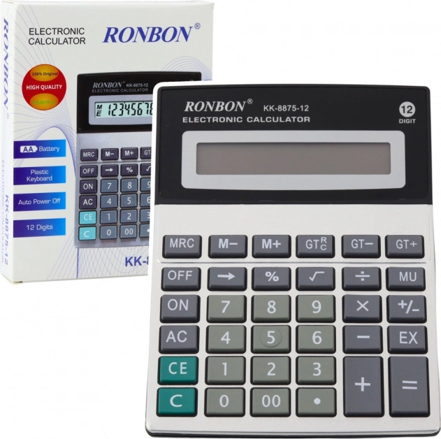 Calculatrice Ronbon avec écran 12 chiffres