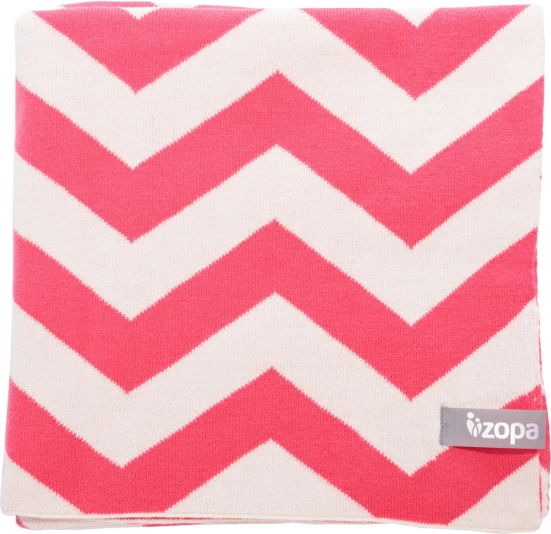 Kinderdeken ZigZag Redwine van katoen Zopa 80×100 cm