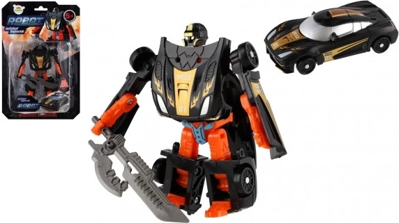 Transforming Robot and Sports Car 14 cm – Black