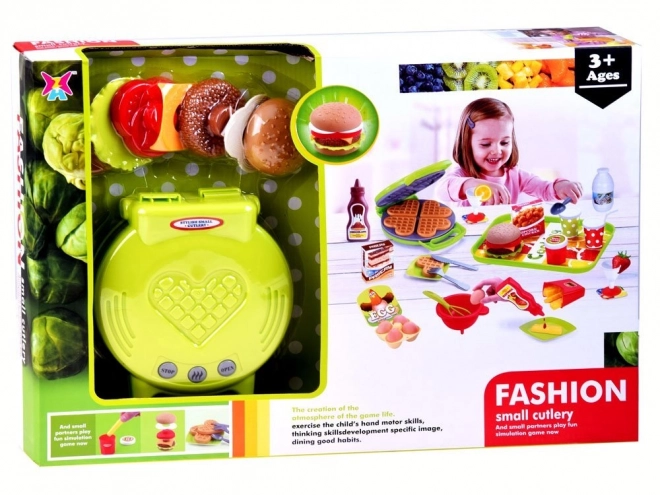 Kids Kitchen Set with Waffles and Accessories