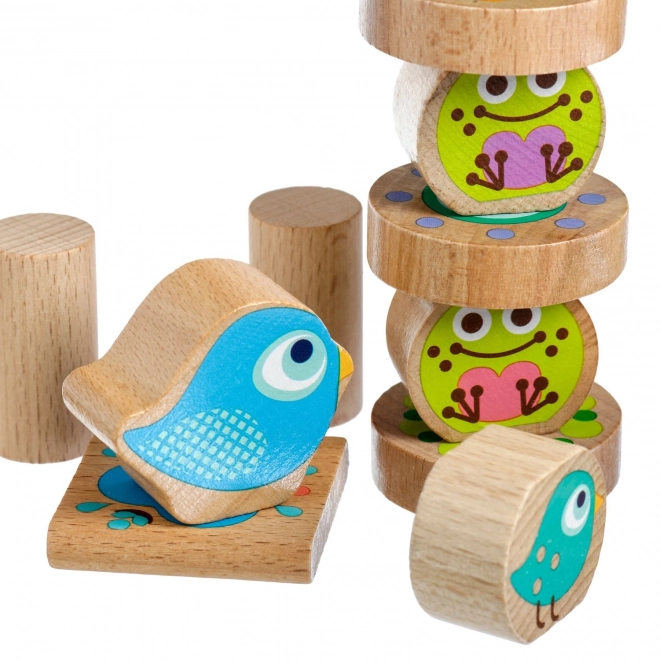 Lucy & Leo Kleine Vrienden - houten balansspel met voorbeelden 33 delen