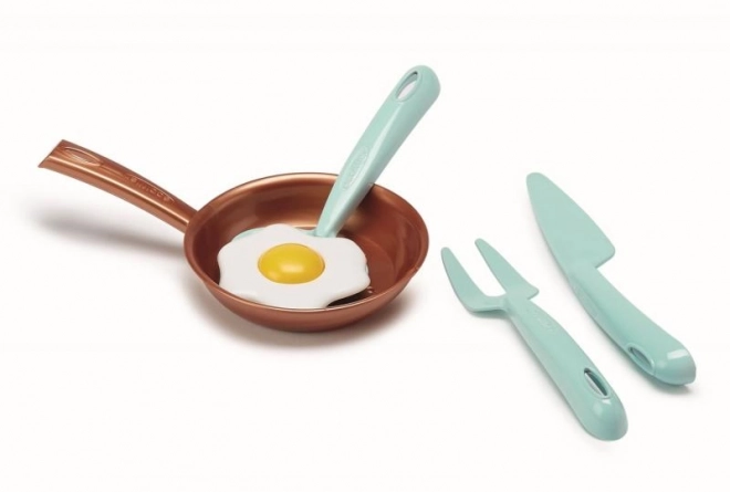 Grande ensemble d'ustensiles de cuisine pour enfants et aliments