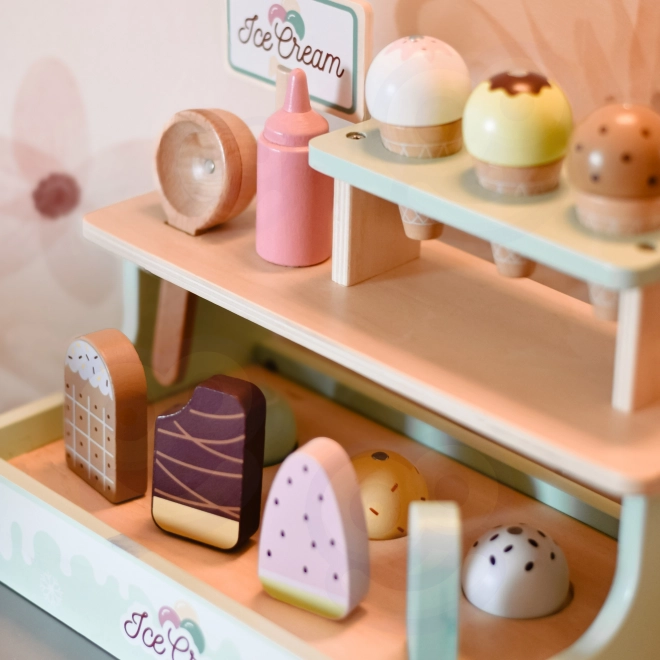 houten ijskraam Woopie Green, speelset