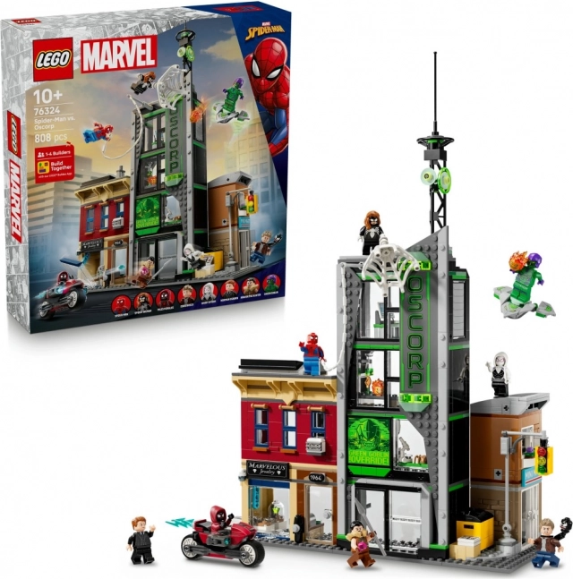 LEGO Marvel Spider-Man and Oscorp – city scene with minifigures
