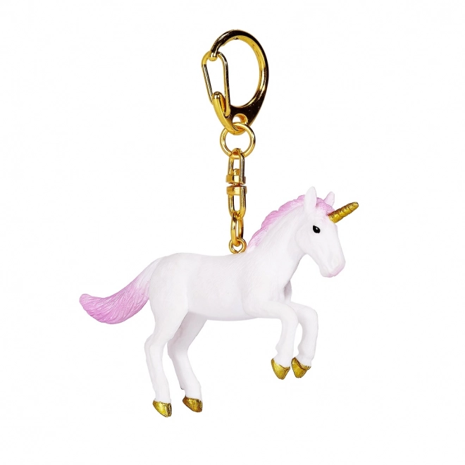 Sleutelhanger Eenhoorn met Roze Manen en Staart