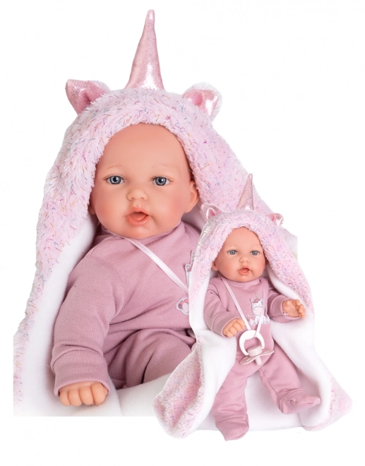 Antonio Juan 12238 PETIT - realistische pop met geluiden en zacht stoffen lichaam - 27 cm