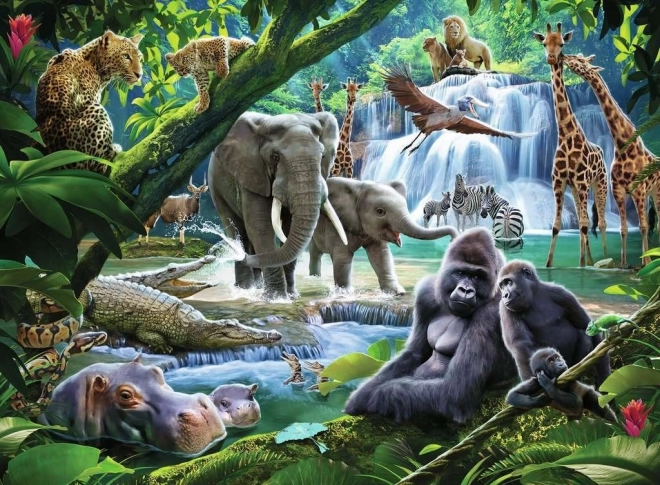 Puzzle Tiere aus dem Dschungel XXL 100 Teile