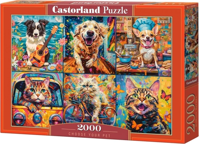 Puzzel 2000 stukjes puppy's, kittens en huisdieren