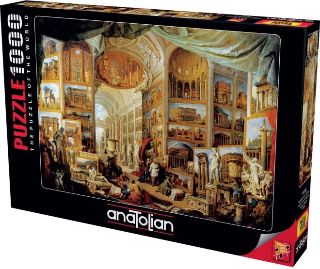 Puzzel Interieur van een denkbeeldige kunstgalerie 1000 stukjes