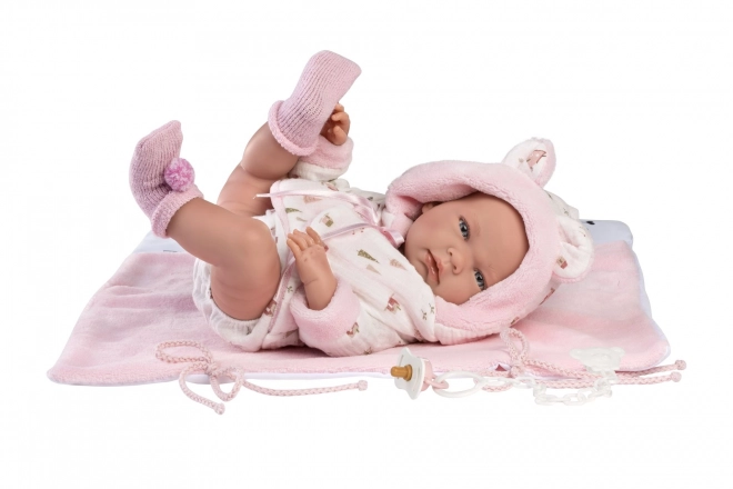 Llorens 73898 PASGEBOREN MEISJE - realistische babypop met volledig vinyllichaam - 40 cm