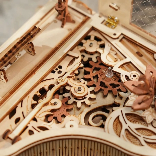 RoboTime 3D Houten mechanische puzzel Magische piano (elektrische aandrijving)
