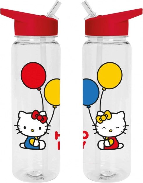 Plastic Bottle with Hello Kitty Straw