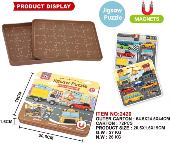 Ensemble de puzzles magnétiques Ville