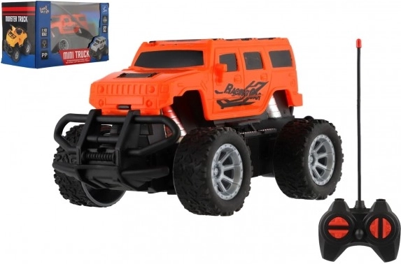 RC mini truck 1:43 remote-controlled with lights – Orange