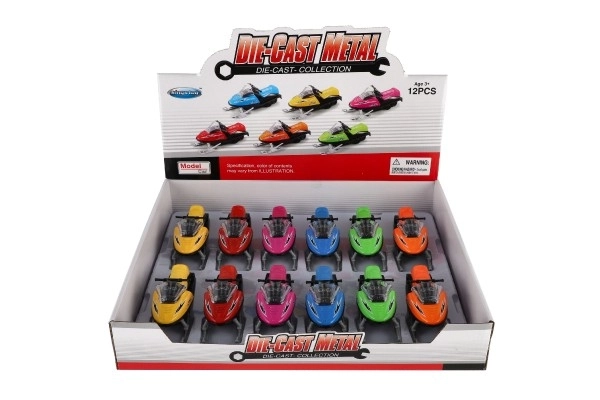 Toy snow scooter metal/plastic 13 cm, wind-up, 6 colors